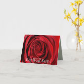Carte Rose rouge, ça va bientôt (Fleur jaune)