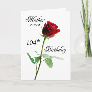 Carte Rose rouge d'anniversaire personnalisable d'âge de