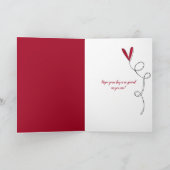 Carte Rose rouge dans le Whisk Wire Anniversaire (Intérieur)