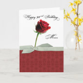 Carte Rose rouge de la maman 92e anniversaire (Fleur jaune)