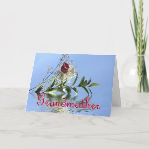 Carte Rose rouge et réflexion pour la Fête des mères de