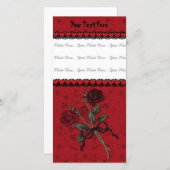 Carte Rose rouge morte (Devant / Derrière)