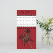 Carte Rose rouge morte (Debout devant)