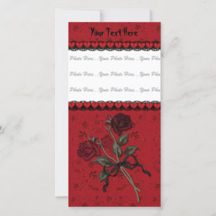 Carte Rose rouge morte