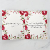 Carte Rose rouge romantique & Lily du Mariage de la vall (Intérieur)