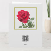 Carte Rose rouge - rose rouge Saint-Valentin (Dos)