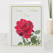 Carte Rose rouge - rose rouge Saint-Valentin (Devant)