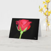 Carte Rose rouge rouge (Fleur jaune)