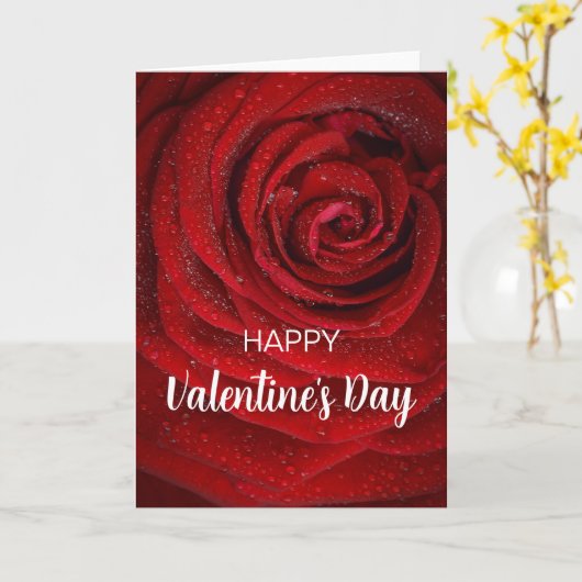 Carte Rose Rouge, Saint-Valentin (Fleur jaune)