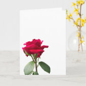 Carte Rose rouge unique (Fleur jaune)