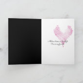 Carte rose rouge unique Saint-Valentin (Intérieur)