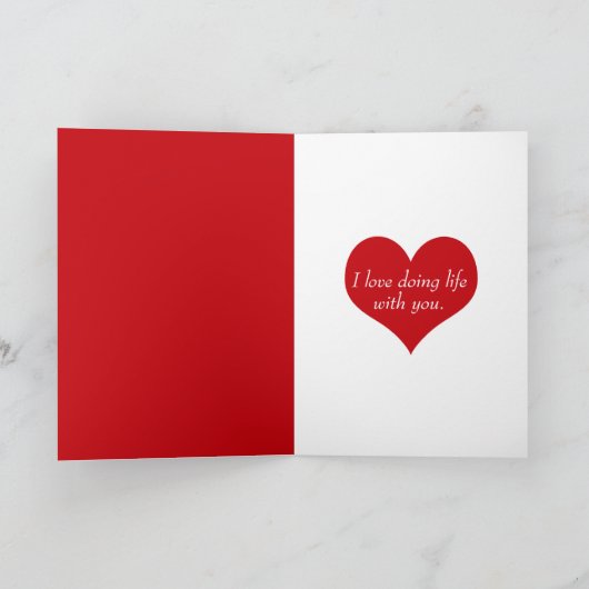 Carte Rose rouge Valentine (Intérieur)