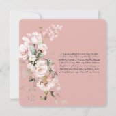 Carte Rose roux Hummingbirds Sage Greenery Mariage (Dos)
