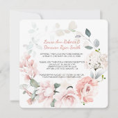 Carte Rose roux Hummingbirds Sage Greenery Mariage (Devant)