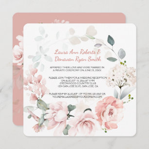 Carte Rose roux Hummingbirds Sage Greenery Mariage