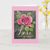 Carte Rose/Saint Valentin (Fleur jaune)