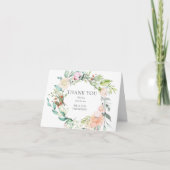 Carte Rose sauvage Mariage Merci (Devant)