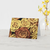 Carte Rose sepiqué (Fleur jaune)