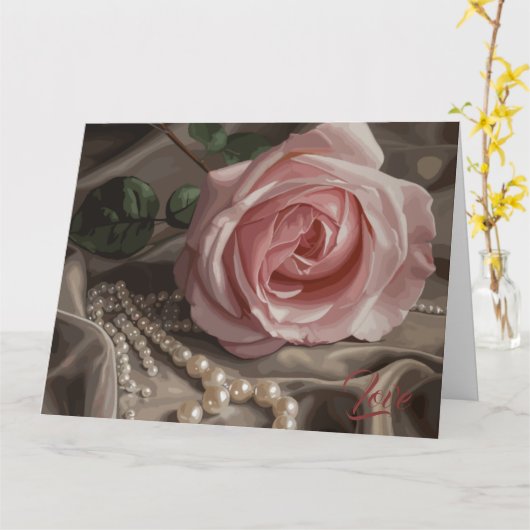 Carte Rose Silken (Fleur jaune)