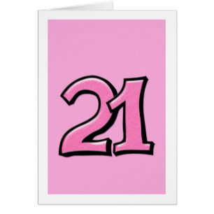 Carte rose Silly Number 21