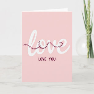 Carte rose simple pour dire je t'aime
