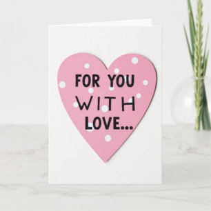 Carte rose sincère pour vous