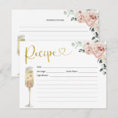 Carte Rose Soiree Gold et Rose Dusty Recette (Devant / Derrière)