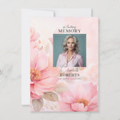 Carte Rose - Sympathie rose Merci funéraire | PHOTO (Dos)