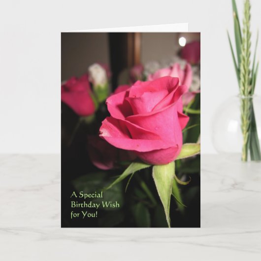 Carte Rose unique (Devant)