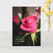 Carte Rose unique (Fleur jaune)