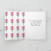 Carte Rose unique pour la fête des mères (Intérieur)