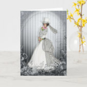 Carte rose victorienne (Fleur jaune)