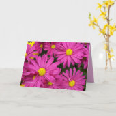 Carte Rose vif rose (Fleur jaune)