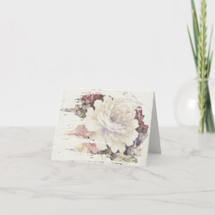 Carte Rose vintage Tapestry Design Note Card
