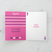 Carte Rose violet magnifique photo fille anniversaire (Intérieur)