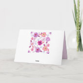 Carte Rose violette (Dos)