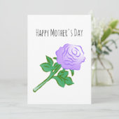 Carte Rose violette merveilleuse (Debout devant)