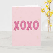 Carte rose xoxo Blush (Fleur jaune)