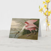 Carte Roseate Spoonbill from Audubon's Birds of America (Fleur jaune)