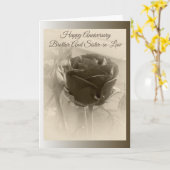 Carte Rosebud Brother And Wife Personalised Anniversary (Fleur jaune)