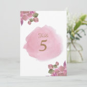 Carte Rosebud rose rousse élégant chant de table de mari (Debout devant)