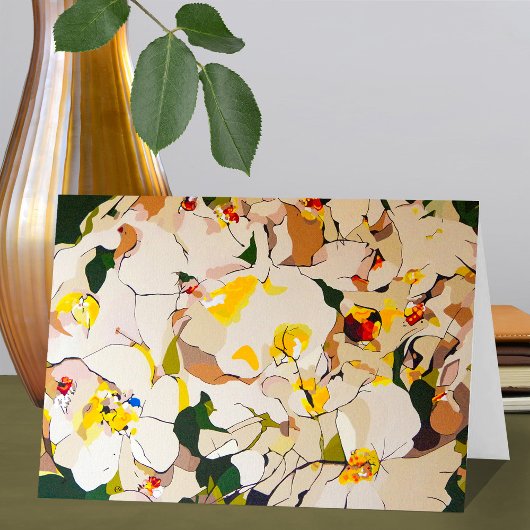 Carte Roses Abstraits L'Après-Midi