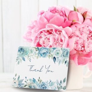 Carte Roses Aquarelle Merci