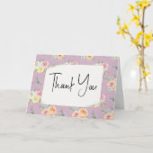 Carte Roses Aquarelle Merci (Fleur jaune)