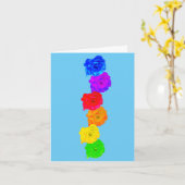 Carte Roses arc-en-ciel (Fleur jaune)