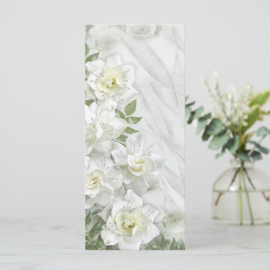 Carte Roses blanches (Debout devant)