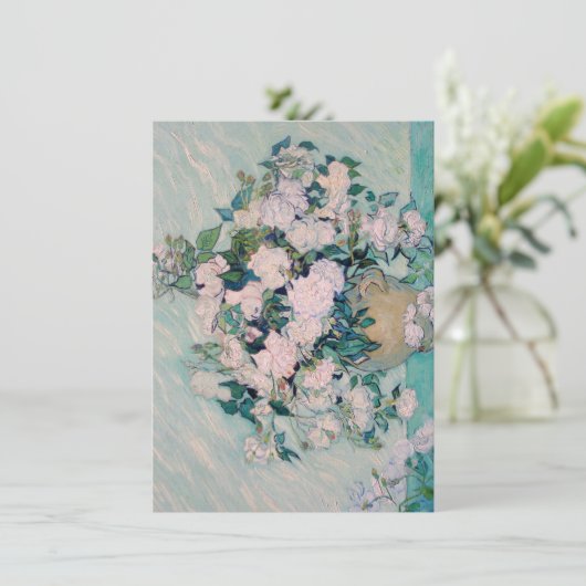 Carte Roses blanches-1890-Vincent van Gogh   (Debout devant)