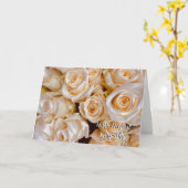 Carte Roses Blanches Élégantes Sympathie Florale (Fleur jaune)