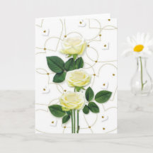 Roses blanches et cœurs