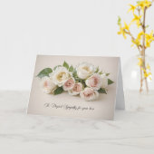 Carte Roses Blanches et Rouges Clair Sympathie (Fleur jaune)